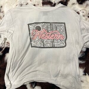 Western Graphic White T-Shirt